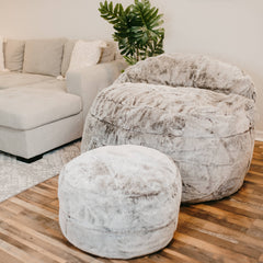 Adult Bean Bag Chair - Queen - NEST Chinchilla - Ornate Home
