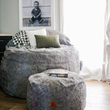 Adult Bean Bag Chair - Queen - NEST Faux Fur - Ornate Home