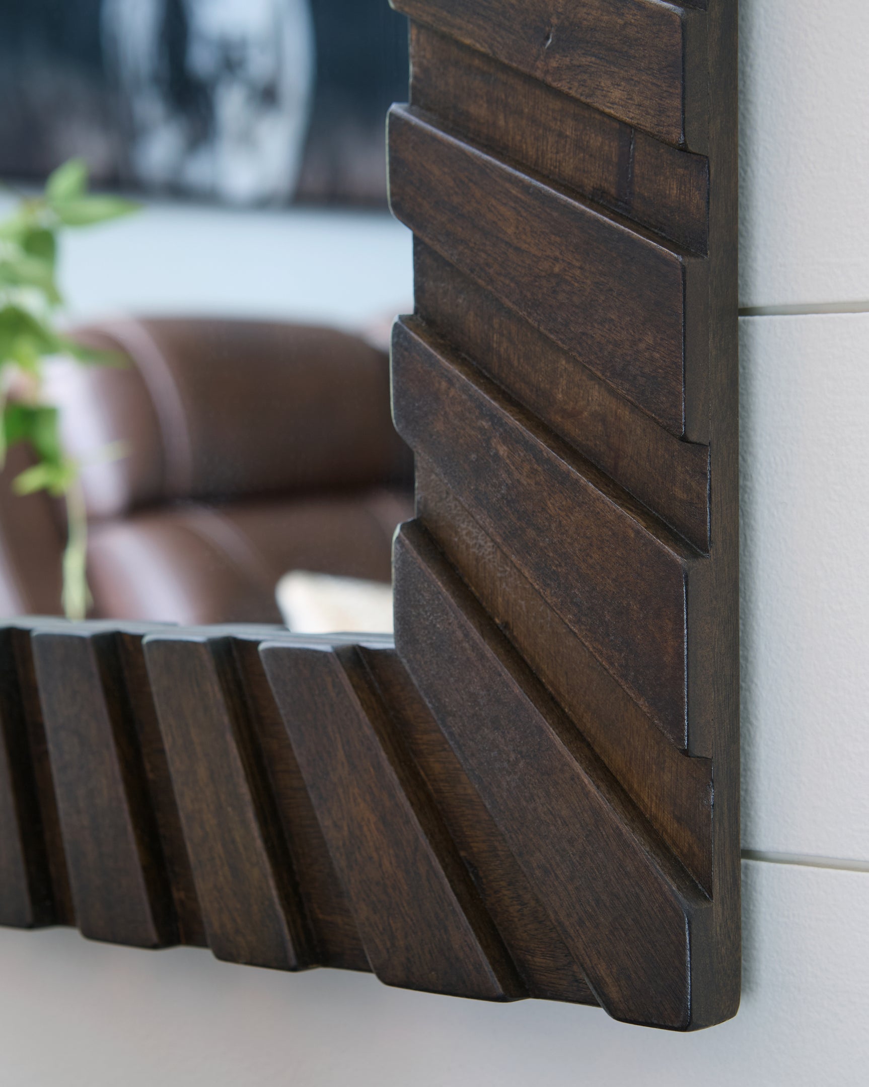 Advin Dark Brown Accent Mirror - Ornate Home