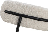 Aere Ivory/Black Boucle Upholstered Metal Leg Dining Chair (Set of 2) - Ornate Home