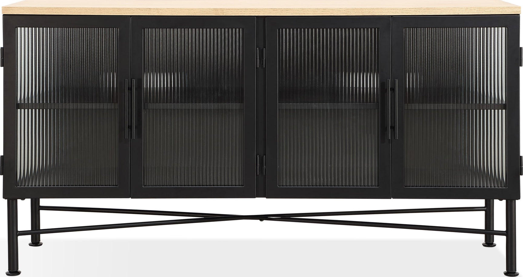 Aere Natural Ash/Black Sideboard - Ornate Home