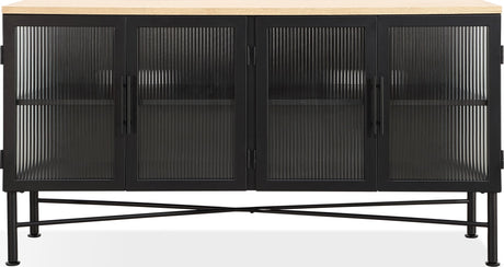 Aere Natural Ash/Black Sideboard - Ornate Home