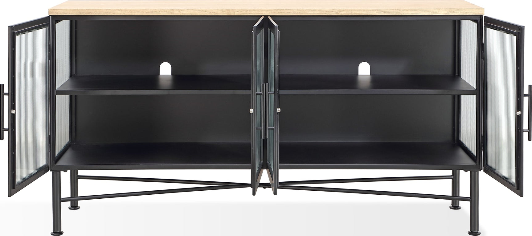 Aere Natural Ash/Black Sideboard - Ornate Home