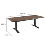 Aeris Charcoal 7-Piece Outdoor Patio Aluminum Dining Set - Ornate Home