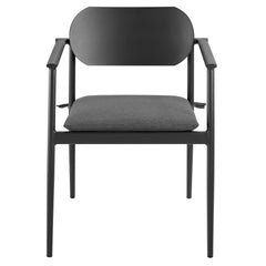 Aeris Charcoal Stackable Outdoor Patio Aluminum Dining Armchair (Set of 2) - Ornate Home