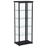 Aero Black Curio Cabinet - Ornate Home