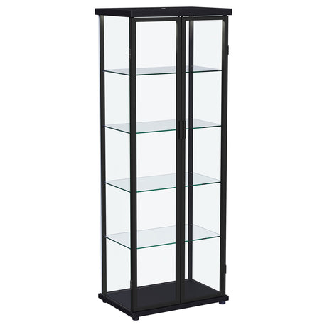 Aero Black Curio Cabinet - Ornate Home