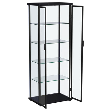 Aero Black Curio Cabinet - Ornate Home