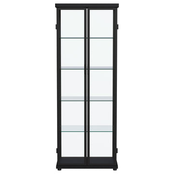 Aero Black Curio Cabinet - Ornate Home