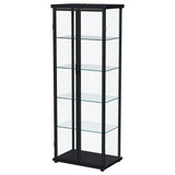 Aero Black Curio Cabinet - Ornate Home