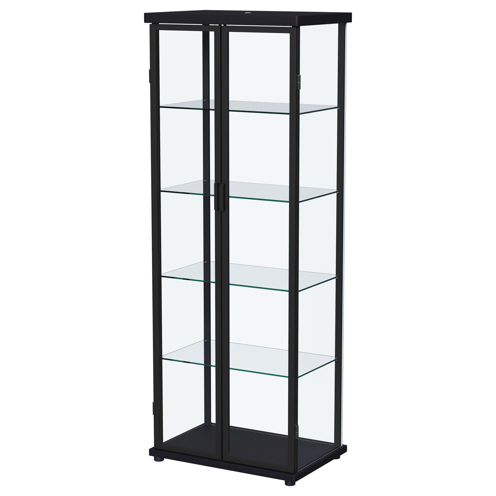 Aero Black Curio Cabinet - Ornate Home