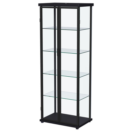 Aero Black Curio Cabinet - Ornate Home