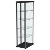Aero Black Curio Cabinet - Ornate Home