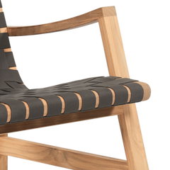 Aero Teak Taupe Grey Outdoor Woven Chat Armchair - Ornate Home