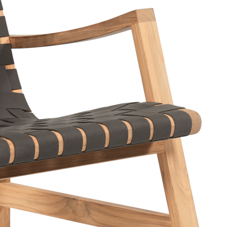 Aero Teak Taupe Grey Outdoor Woven Chat Armchair - Ornate Home