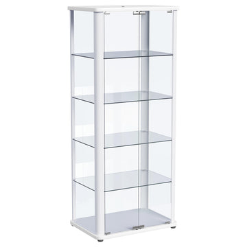 Aero White Curio Cabinet - Ornate Home