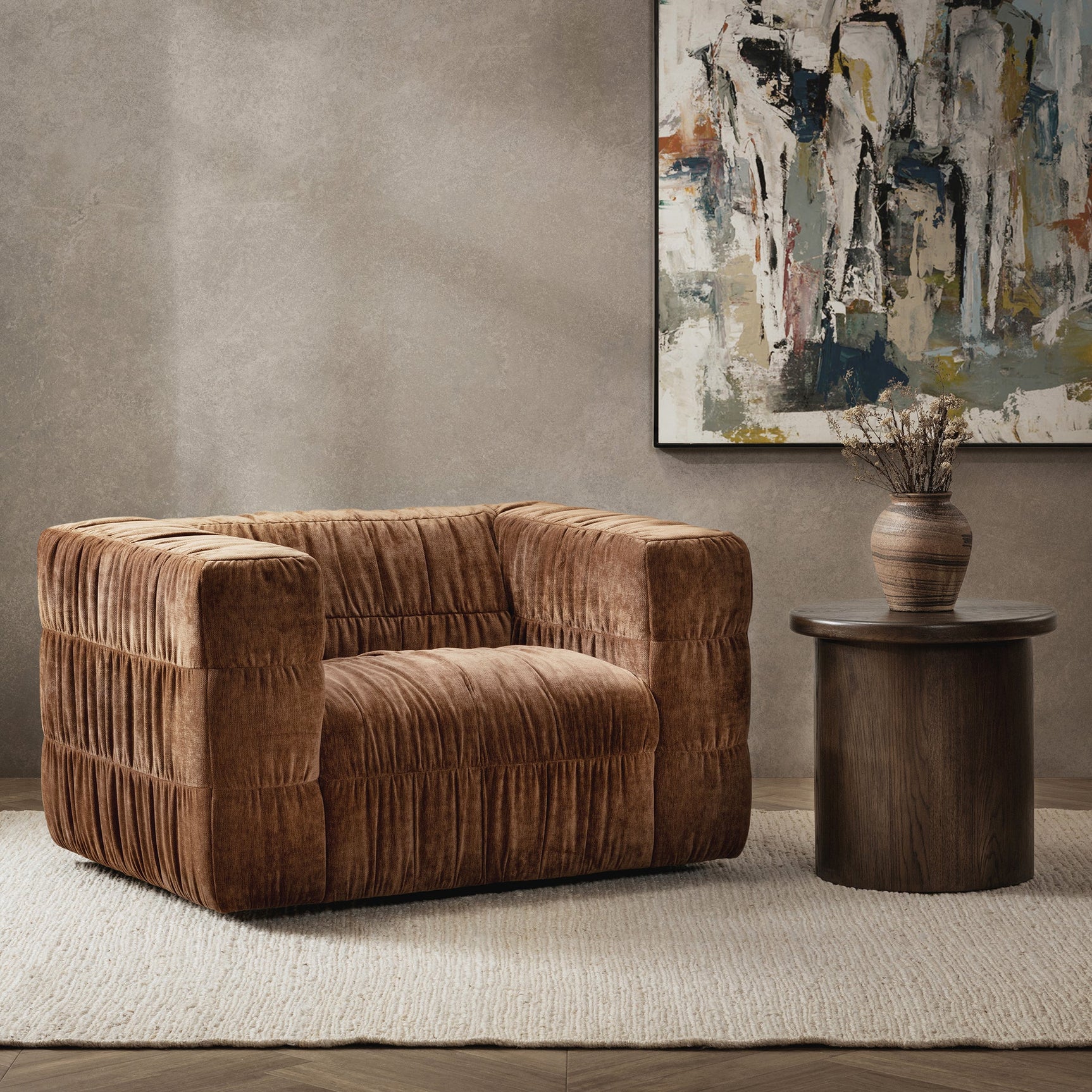 Afeela Bronze Swivel Chair - Ornate Home