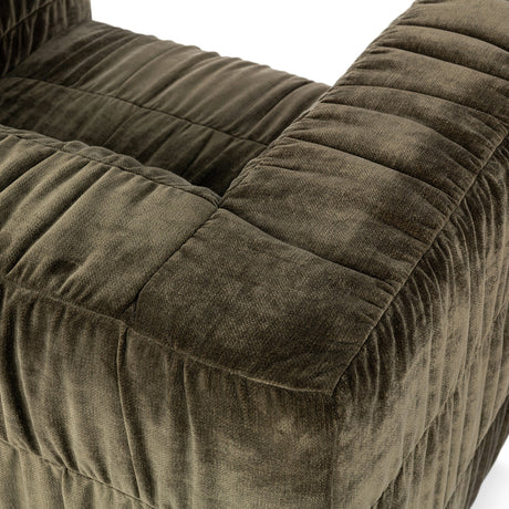 Afeela Fern Green Upholstered Swivel Chair - Ornate Home