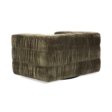 Afeela Fern Green Upholstered Swivel Chair - Ornate Home