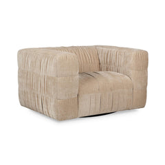 Afeela French Vanilla Upholstered Swivel Chair - Ornate Home