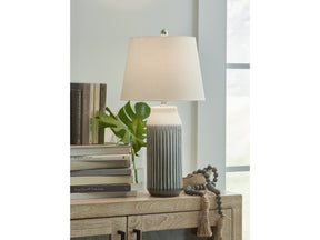 Afener Blue/Beige Table Lamp (Set of 2) - Ornate Home