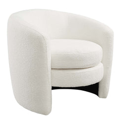Affinity Cloud Upholstered Boucle Fabric Curved Back Armchair - Ornate Home