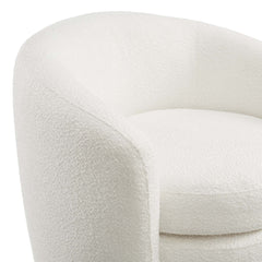 Affinity Cloud Upholstered Boucle Fabric Curved Back Armchair - Ornate Home