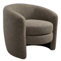 Affinity Pebble Upholstered Boucle Fabric Curved Back Armchair - Ornate Home