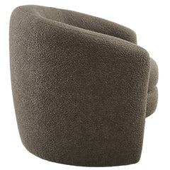 Affinity Pebble Upholstered Boucle Fabric Curved Back Armchair - Ornate Home