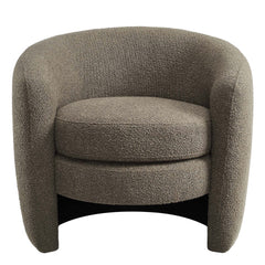 Affinity Pebble Upholstered Boucle Fabric Curved Back Armchair - Ornate Home