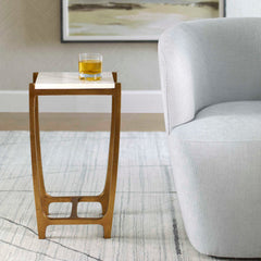 Affinity White Marble Accent Table - Ornate Home