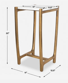Affinity White Marble Accent Table - Ornate Home