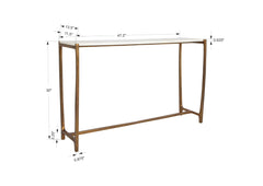 Affinity White Marble Console Table - Ornate Home