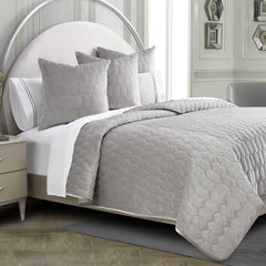 Affluent Dove Quilt Set - Ornate Home