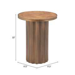 Afinato Brown Side Table - Ornate Home
