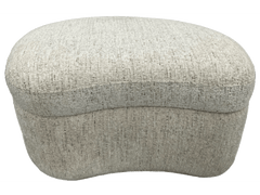 Afra Fully Upholstered Storage Ottoman in Chinchilla - Ornate Home