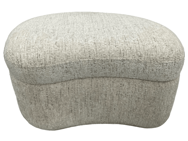Afra Fully Upholstered Storage Ottoman in Chinchilla - Ornate Home