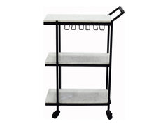 After Hours White Bar Cart - Ornate Home