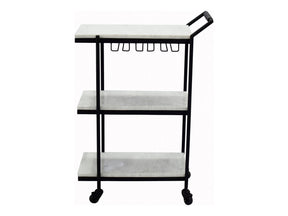 After Hours White Bar Cart - Ornate Home