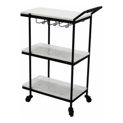 After Hours White Bar Cart - Ornate Home