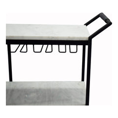 After Hours White Bar Cart - Ornate Home