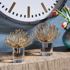 Aga Gold Modern Sculptures (Set of 2) - Ornate Home