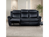 Agata Black Reclining Sofa - Ornate Home