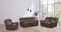 Agata Brown Glider Recliner - Ornate Home
