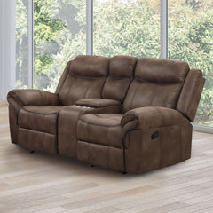 Agata Brown Reclining Loveseat - Ornate Home