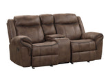Agata Brown Reclining Loveseat - Ornate Home