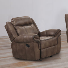 Agata Brown Reclining Sofa & Loveseat & Chair - Ornate Home