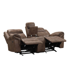 Agata Brown Reclining Sofa & Loveseat & Chair - Ornate Home