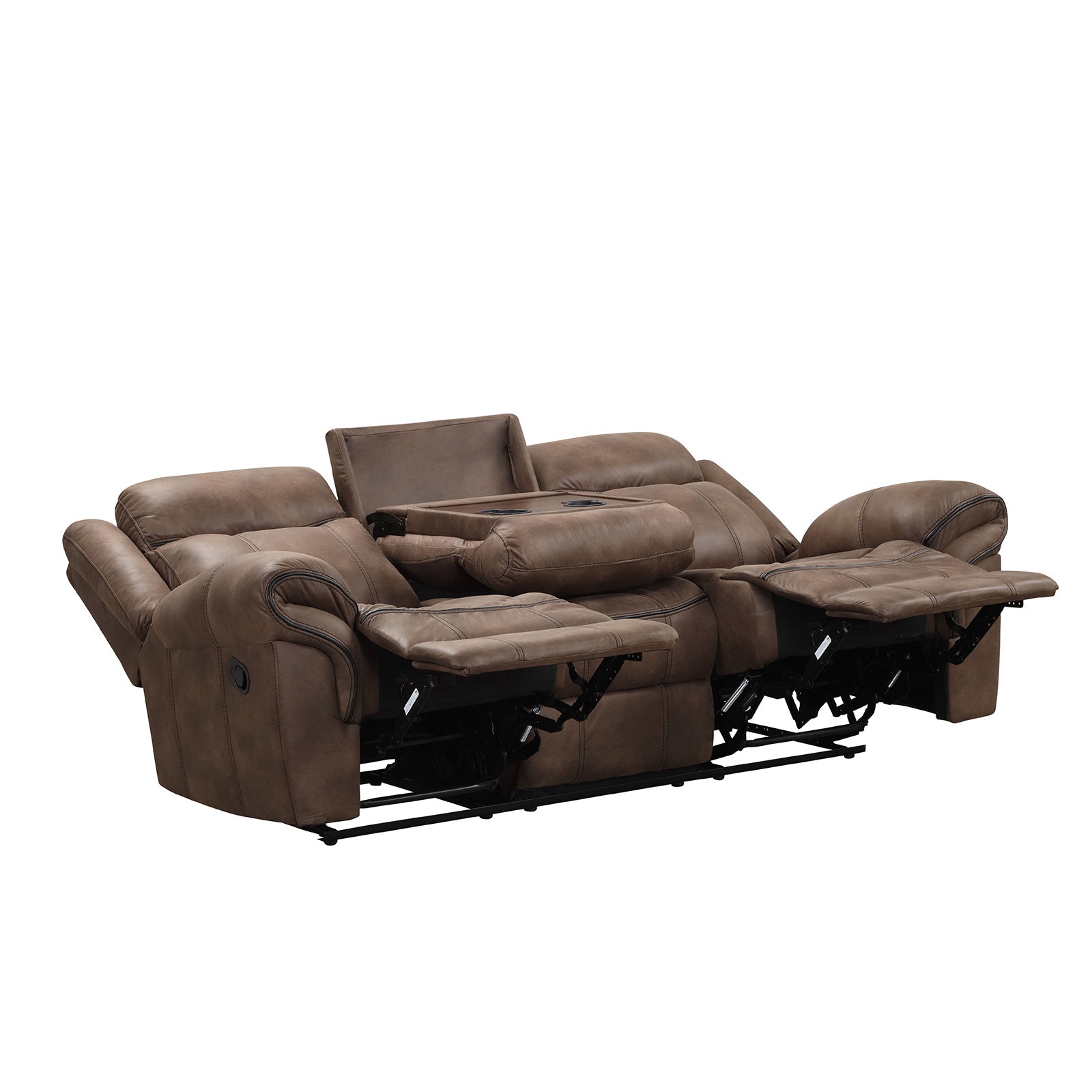 Agata Brown Reclining Sofa & Loveseat & Chair - Ornate Home