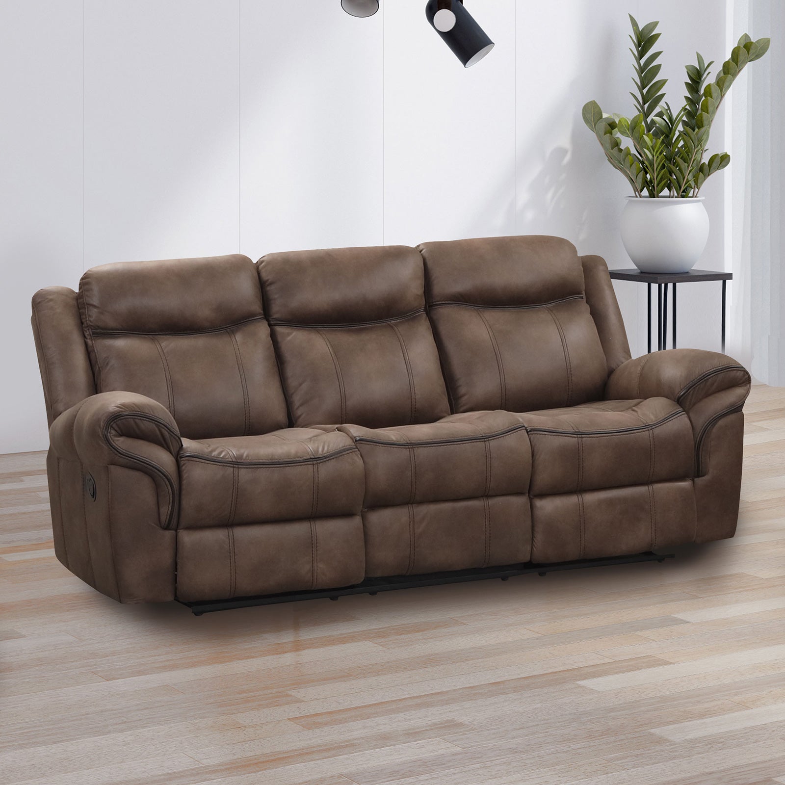 Agata Brown Reclining Sofa & Loveseat - Ornate Home